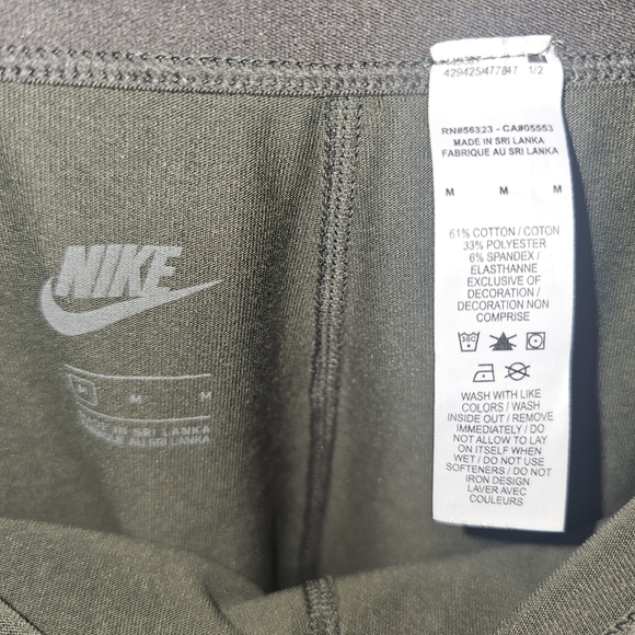 Nike Women's Brown Leggings with Blue and Yellow Accents - Picture 3 of 3